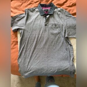 Ted Baker Black and Patterned Polo